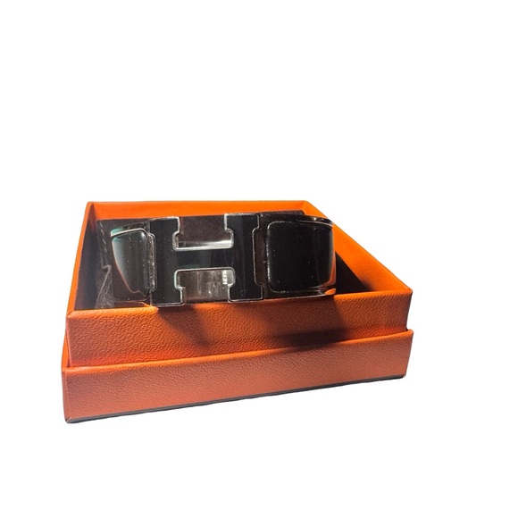 Hermes Jewelry - Hermès Clic Clac H Bracelet – Black Enamel PM (Wide)